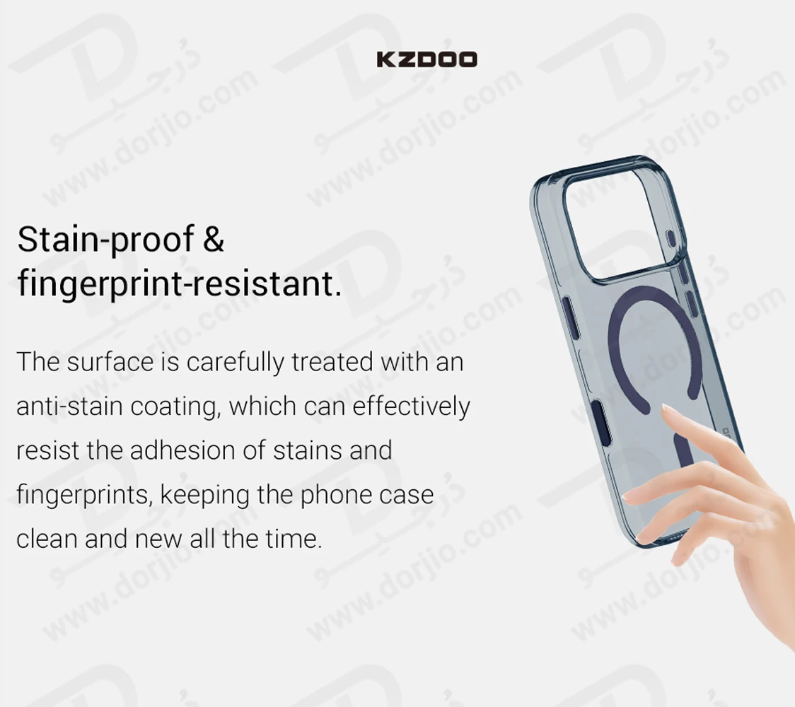 قاب IceGuard تمام کریستال مگنتی iPhone 17 مارک KZDOO قاب IceGuard تمام کریستال مگنتی iPhone 17 مارک KZDOO