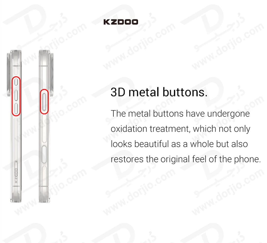 قاب IceGuard تمام کریستال مگنتی iPhone 17 مارک KZDOO