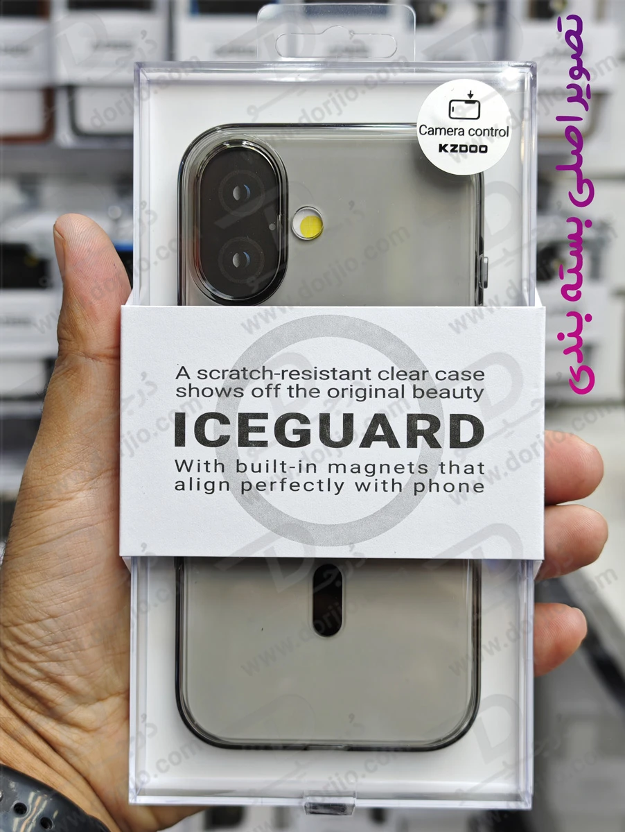 قاب IceGuard تمام کریستال مگنتی iPhone 17 مارک KZDOO قاب IceGuard تمام کریستال مگنتی iPhone 17 مارک KZDOO