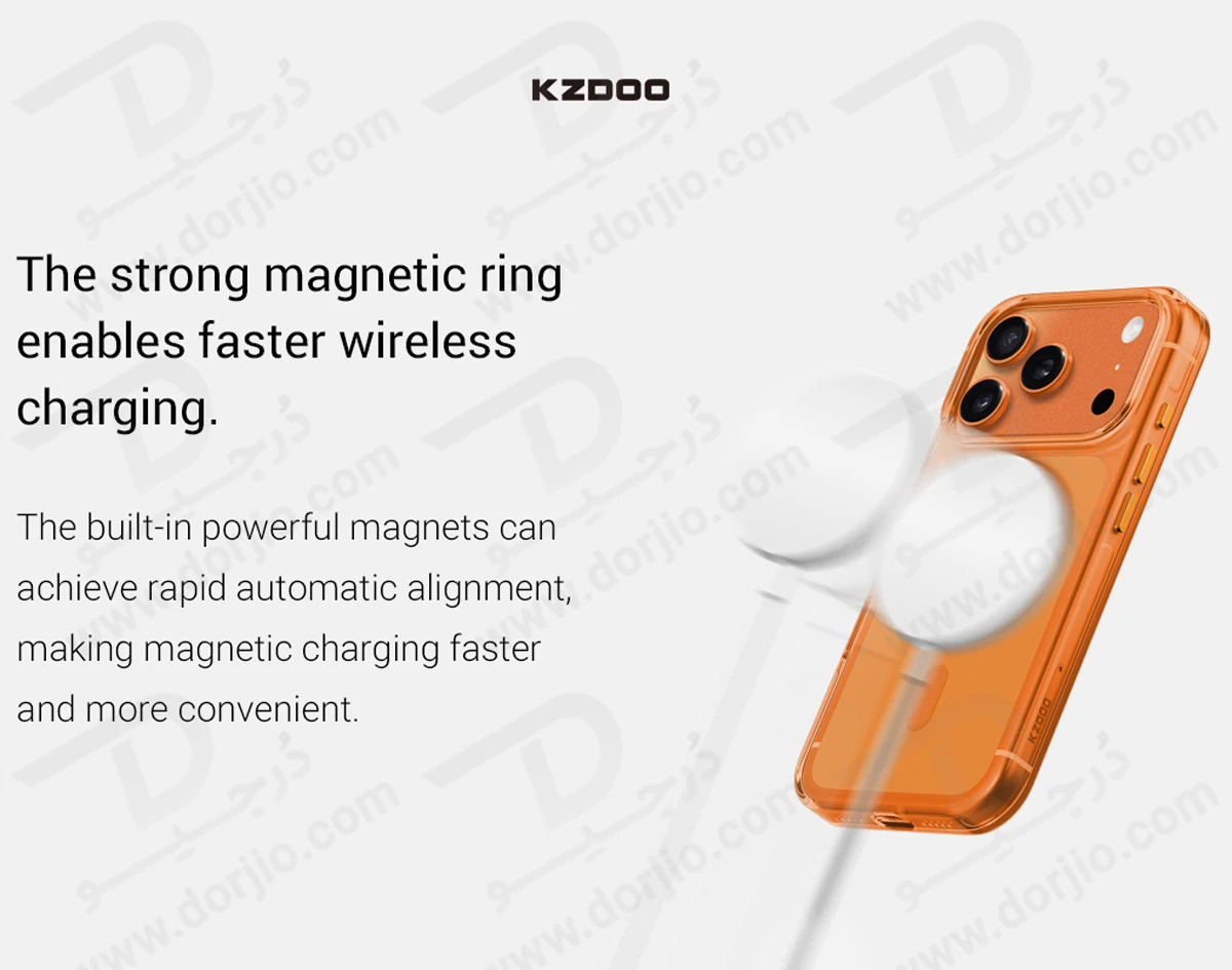 قاب IceGuard تمام کریستال مگنتی iPhone 17 مارک KZDOO قاب IceGuard تمام کریستال مگنتی iPhone 17 مارک KZDOO