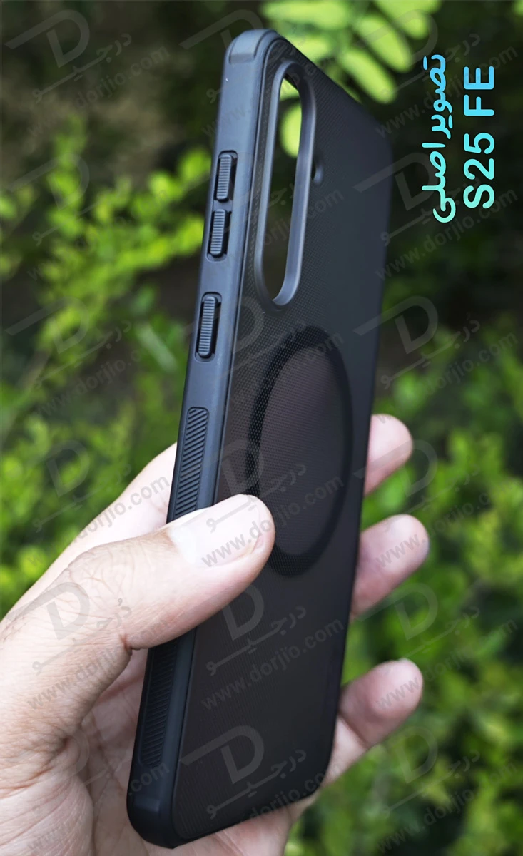 قاب دودی ضدضربه مگ سیف Samsung Galaxy S25 FE مارک نیلکین مدل Super Frosted Shield Pro Clear Magnetic