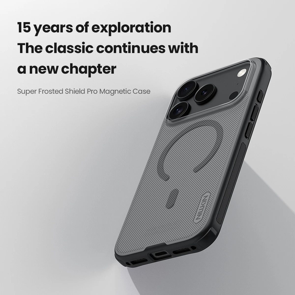 خرید قاب دودی ضدضربه مگ سیف iPhone 17 Pro Max مارک نیلکین مدل Super Frosted Shield Pro Clear Magnetic خرید قاب دودی ضدضربه مگ سیف iPhone 17 Pro Max مارک نیلکین مدل Super Frosted Shield Pro Clear Magnetic