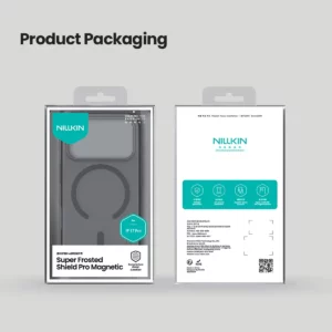 خرید قاب دودی ضدضربه مگ سیف iPhone 17 Pro مارک نیلکین مدل Super Frosted Shield Pro Clear Magnetic