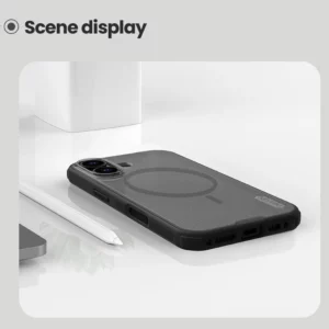 خرید قاب دودی ضدضربه مگ سیف iPhone 17 مارک نیلکین مدل Super Frosted Shield Pro Clear Magnetic