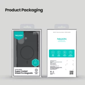 خرید قاب دودی ضدضربه مگ سیف iPhone 17 مارک نیلکین مدل Super Frosted Shield Pro Clear Magnetic