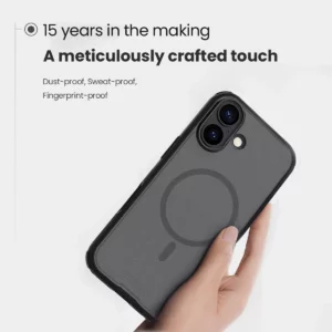 خرید قاب دودی ضدضربه مگ سیف iPhone 17 مارک نیلکین مدل Super Frosted Shield Pro Clear Magnetic