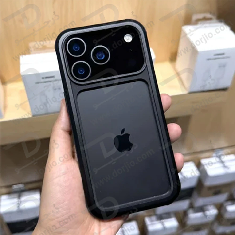 قاب شفاف فریم فلزی iPhone 17 Pro Max مدل Ares مارک KZDOO