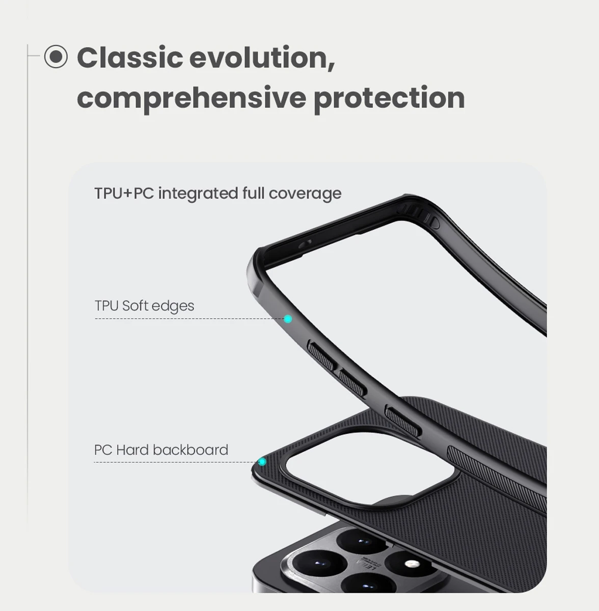 قاب ضدضربه Xiaomi 15T مارک نیلکین مدل Super Frosted Shield Pro قاب ضدضربه Xiaomi 15T مارک نیلکین مدل Super Frosted Shield Pro