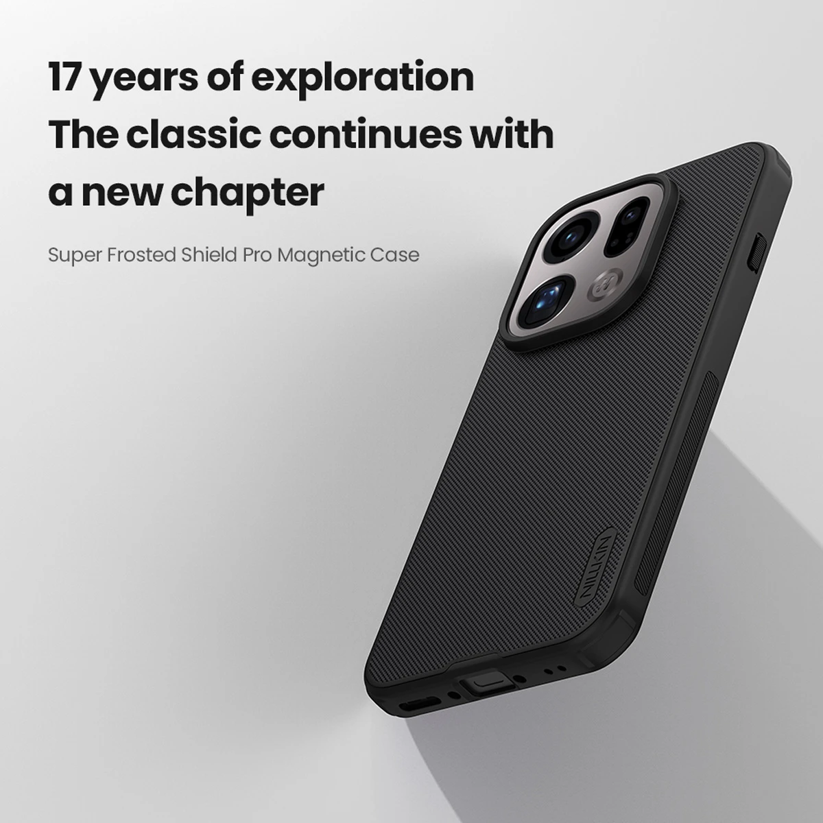 قاب ضدضربه مگنتی Oppo Find X9 مارک نیلکین مدل Super Frosted Shield Pro Magnetic