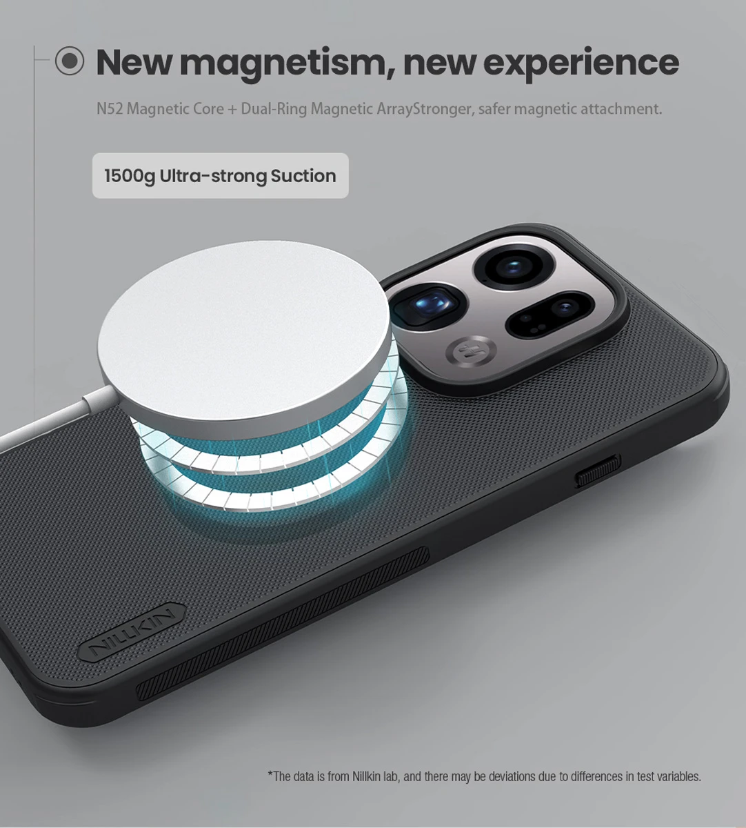 قاب ضدضربه مگنتی Oppo Find X9 مارک نیلکین مدل Super Frosted Shield Pro Magnetic