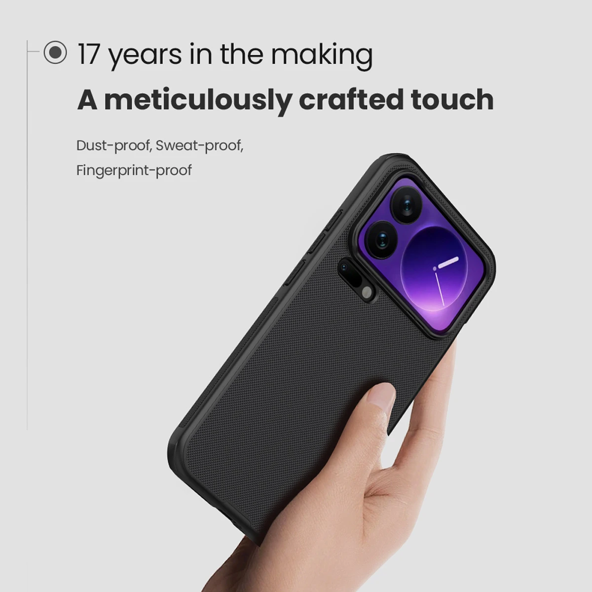 قاب ضدضربه مگنتی XIaomi 17 Pro Max مارک نیلکین مدل Super Frosted Shield Pro Magnetic