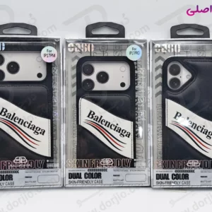 قاب چرمی دو رنگ iPhone 17 طرح Balenciaga
