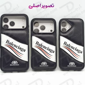 قاب چرمی دو رنگ iPhone 17 طرح Balenciaga