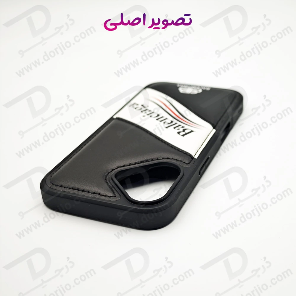 قاب چرمی دو رنگ iPhone 17 طرح Balenciaga