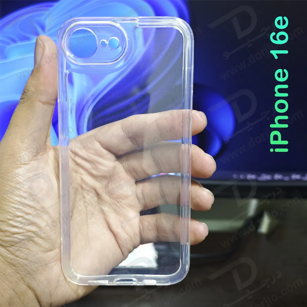 قاب ژله‌ای شفاف فول کاور iPhone 16e