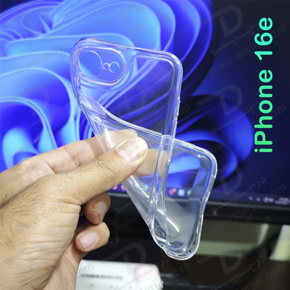 قاب ژله‌ای شفاف فول کاور iPhone 16e