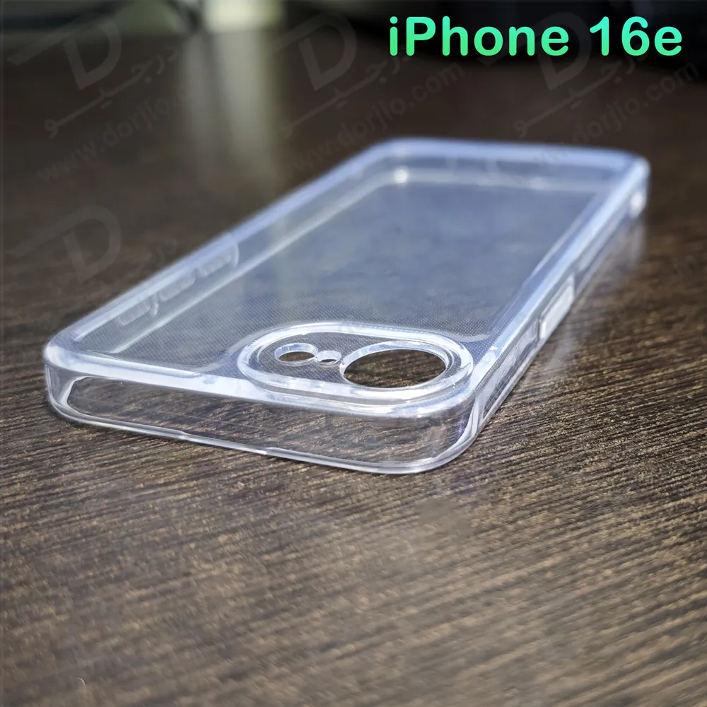 قاب ژله‌ای شفاف فول کاور iPhone 16e