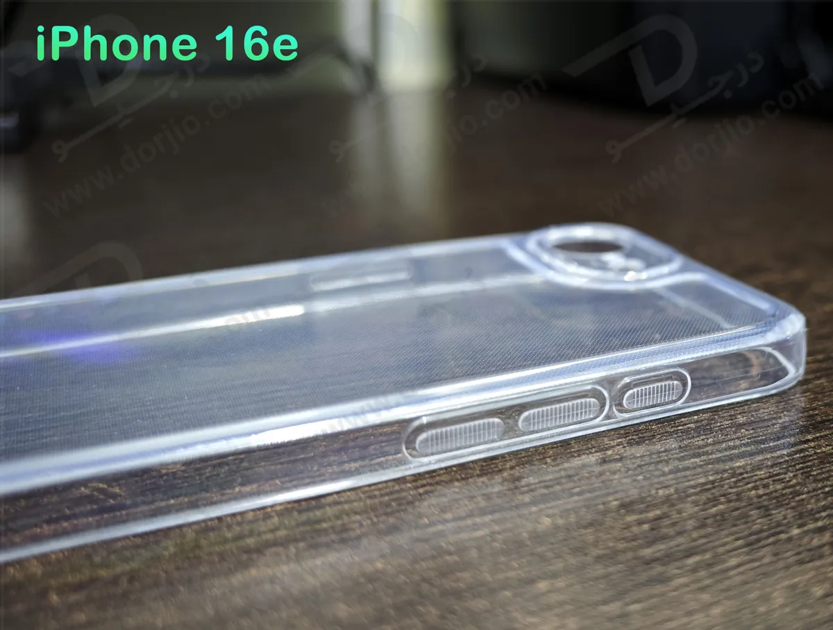 قاب ژله‌ای شفاف فول کاور iPhone 16e