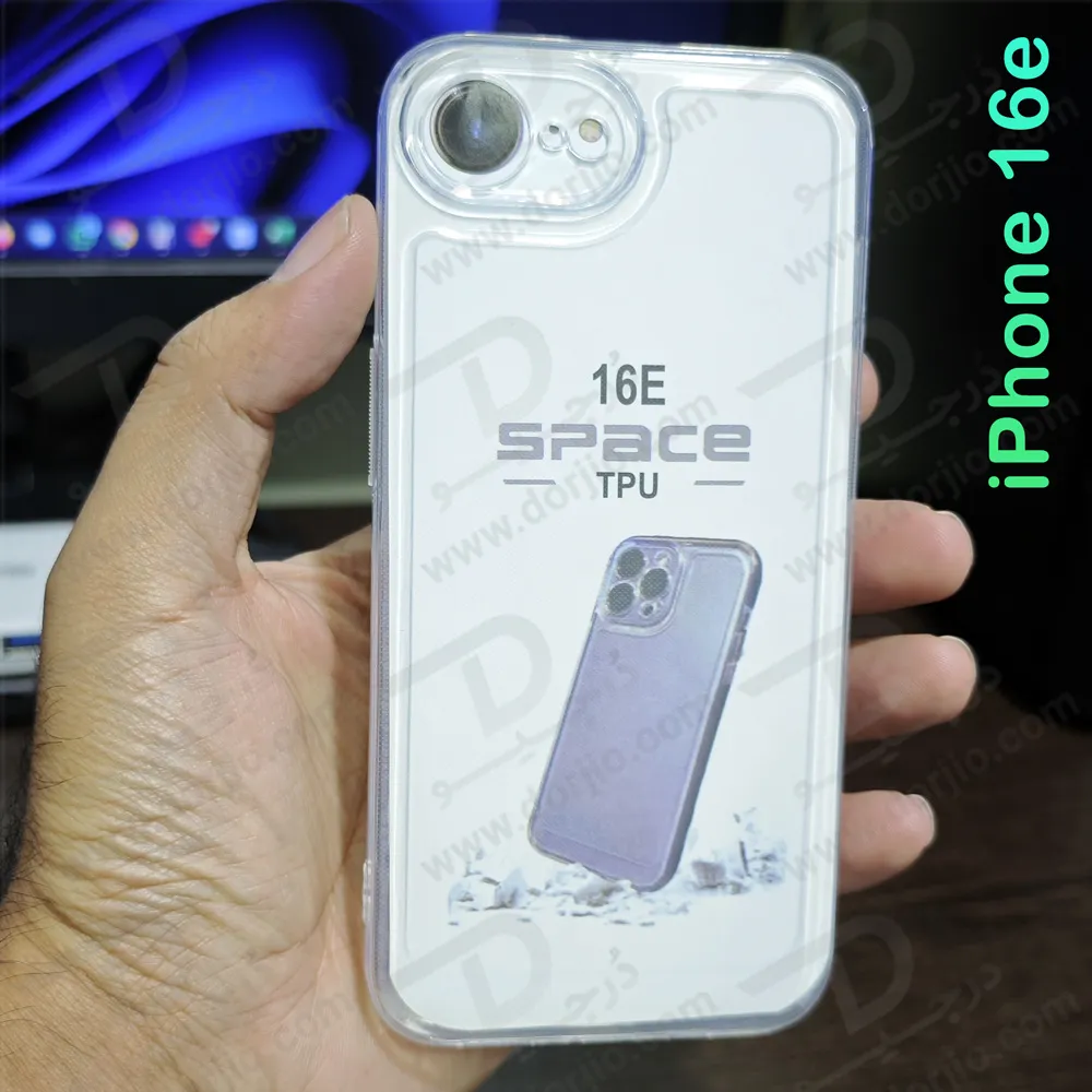 قاب ژله‌ای شفاف فول کاور iPhone 16e