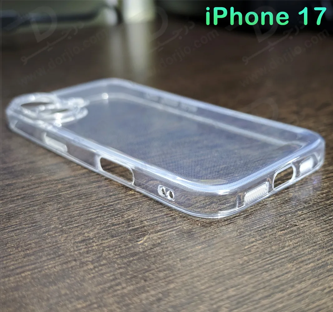 قاب ژله‌ای شفاف فول کاور iPhone 17