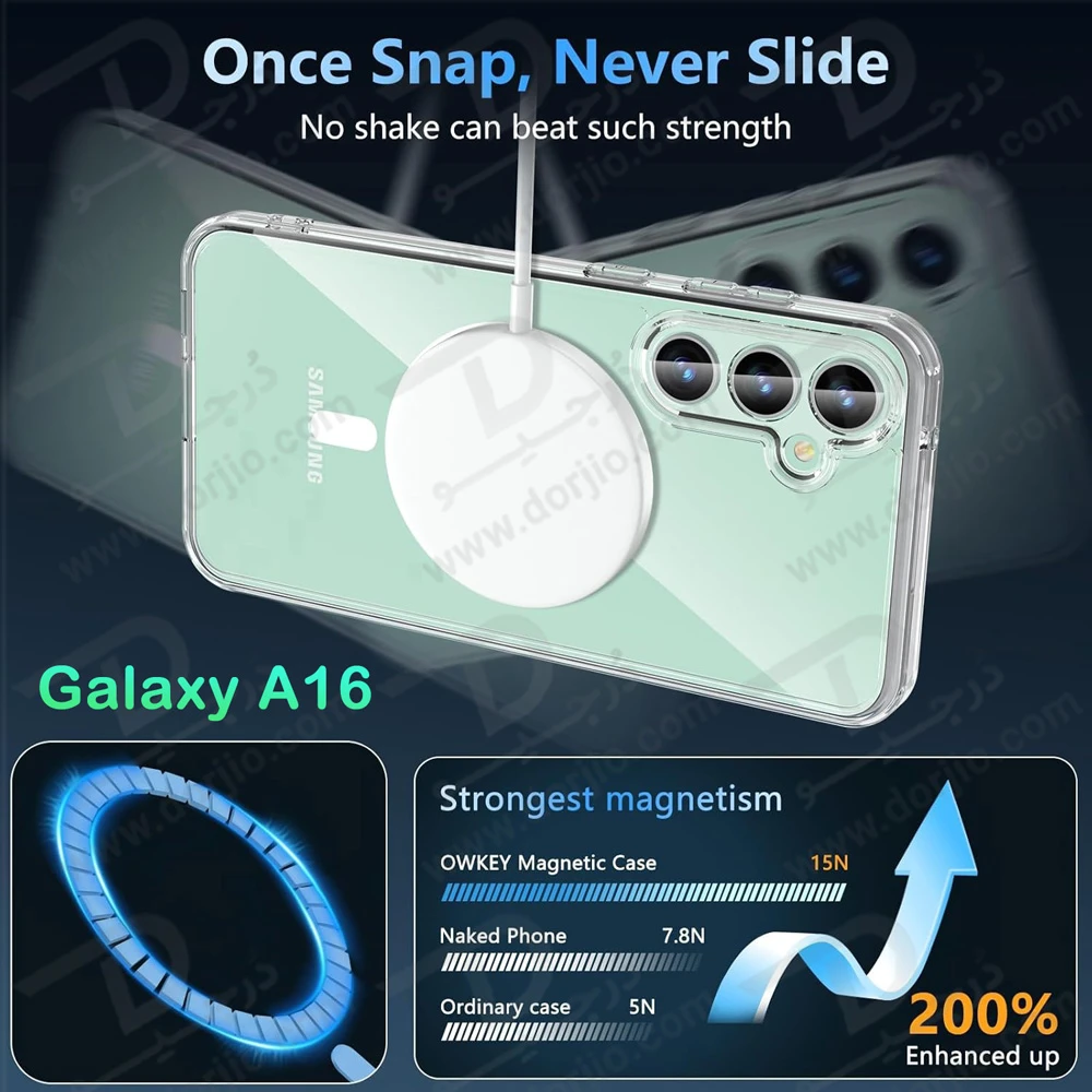 قاب کریستالی شفاف مگنتی Samsung Galaxy A16