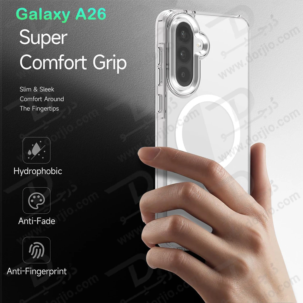 قاب کریستالی شفاف مگنتی Samsung Galaxy A26