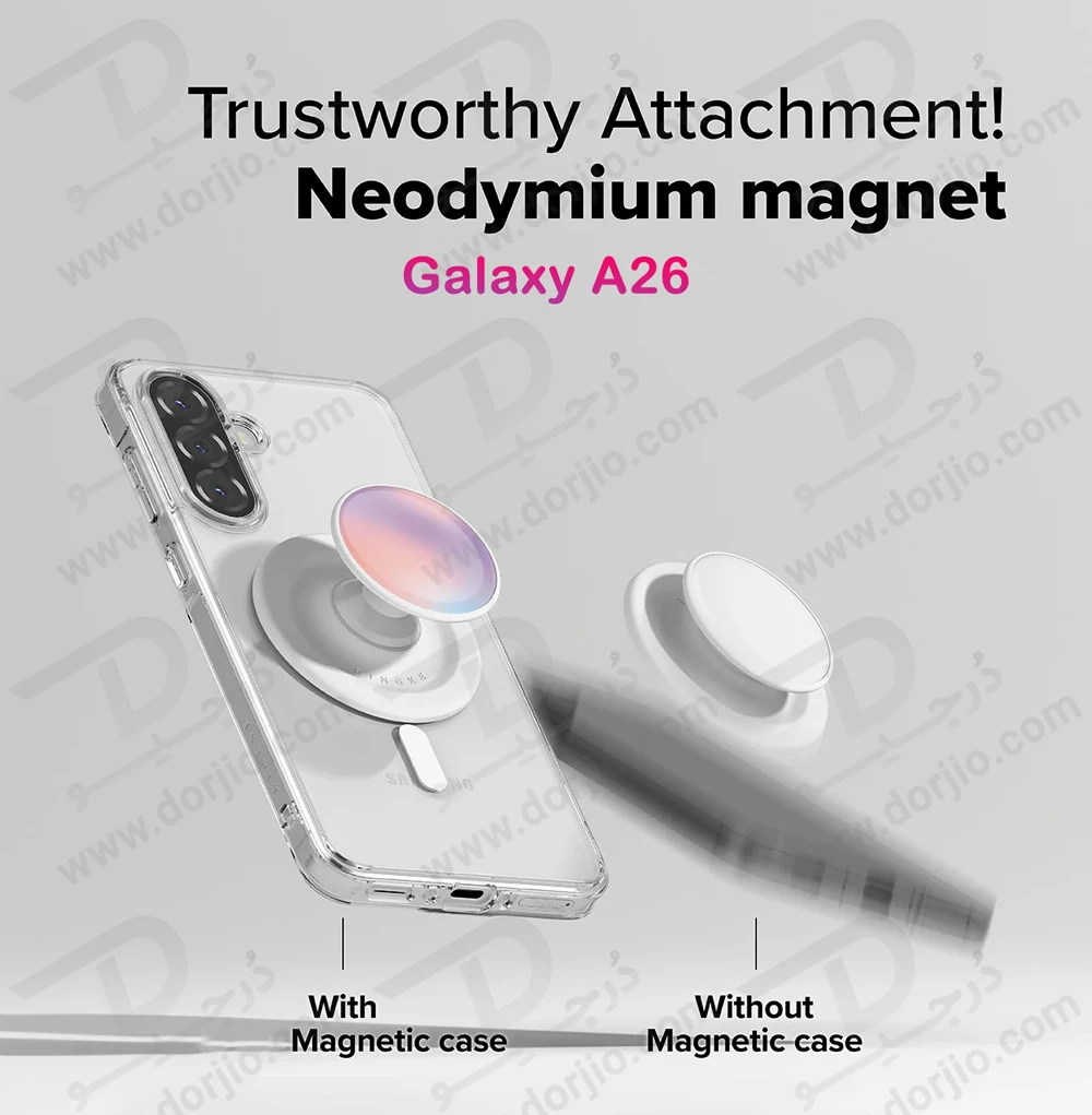 قاب کریستالی شفاف مگنتی Samsung Galaxy A26