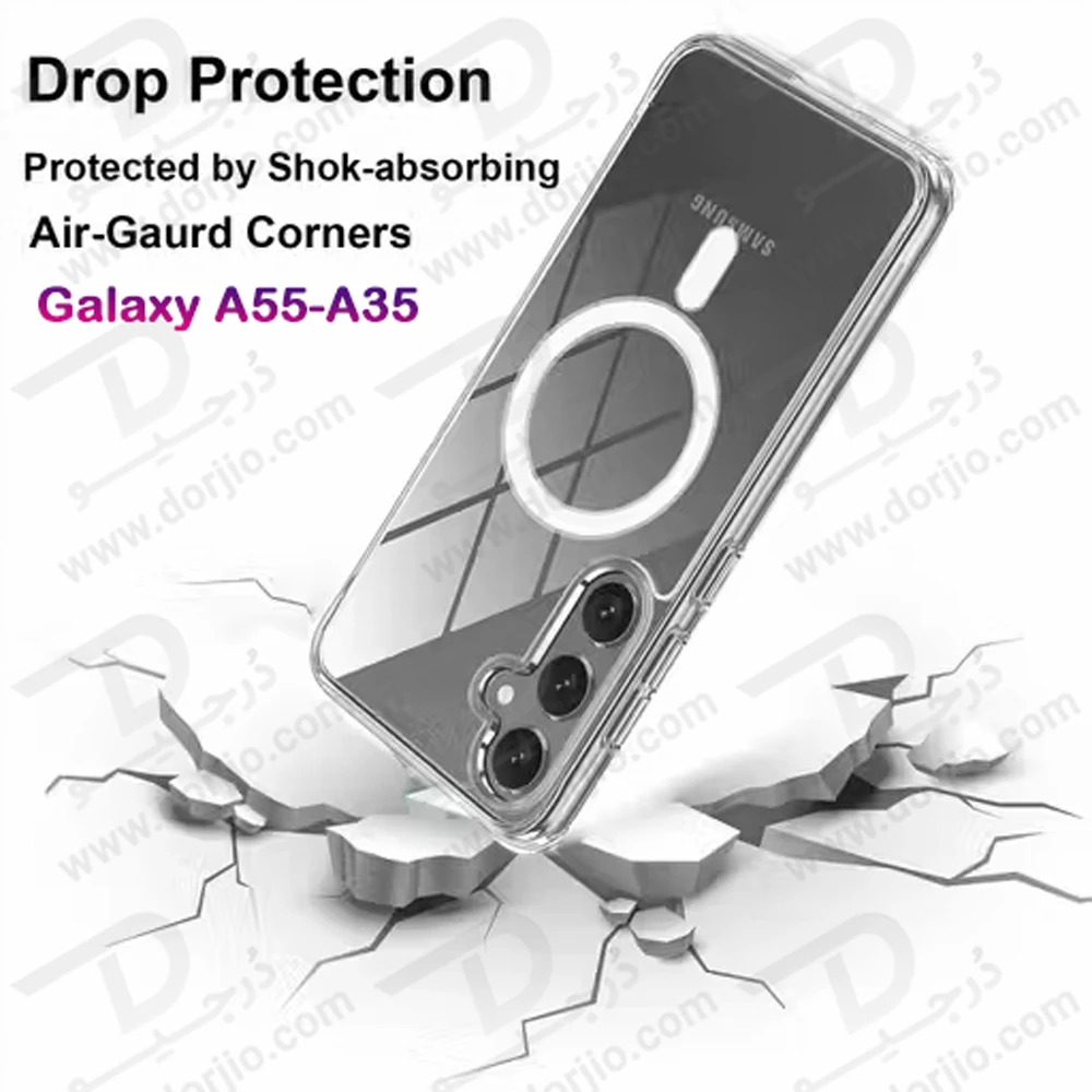 قاب کریستالی شفاف مگنتی Samsung Galaxy A35