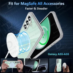 قاب کریستالی شفاف مگنتی Samsung Galaxy A35