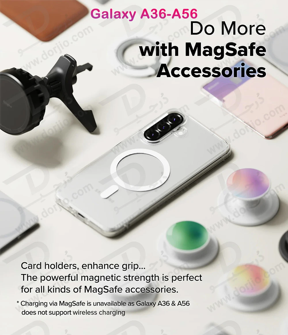 قاب کریستالی شفاف مگنتی Samsung Galaxy A36