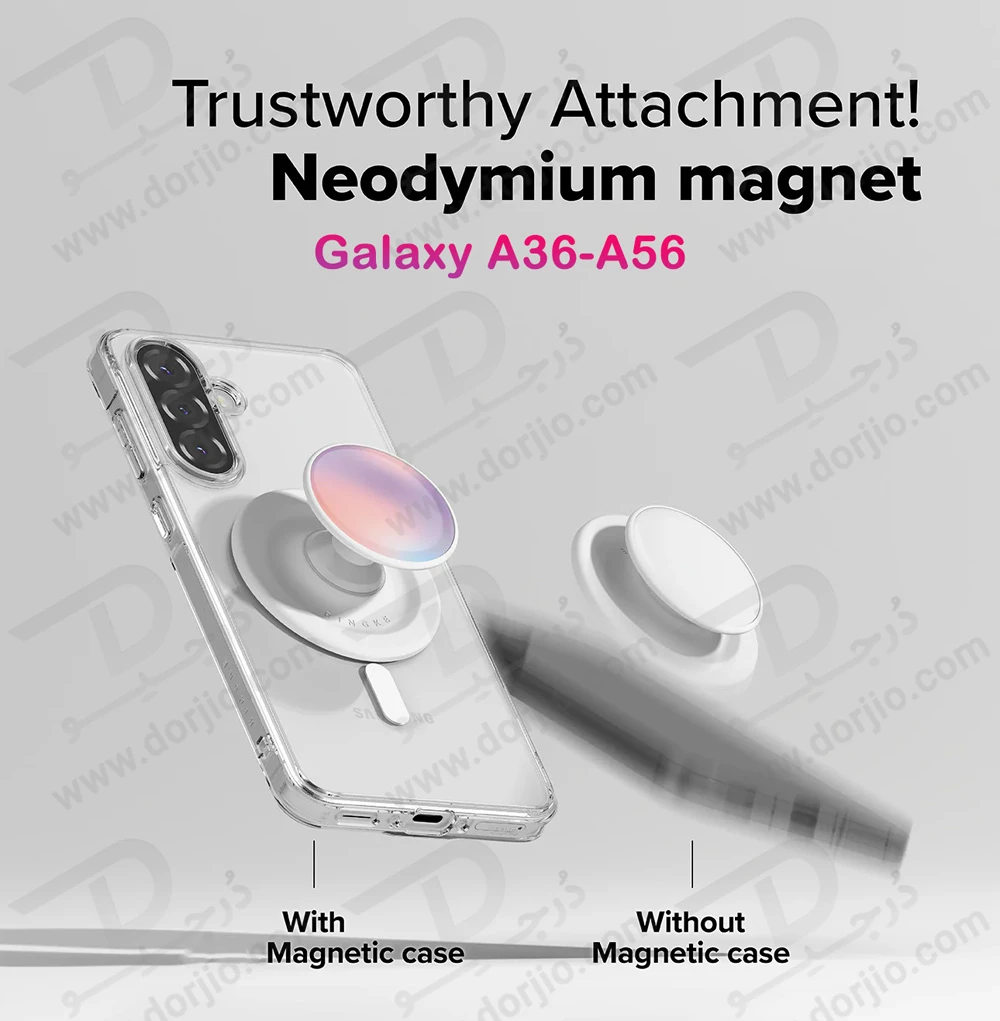 قاب کریستالی شفاف مگنتی Samsung Galaxy A56