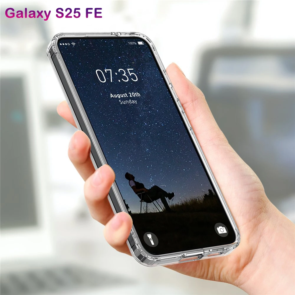 قاب کریستالی شفاف مگنتی Samsung Galaxy S25 FE