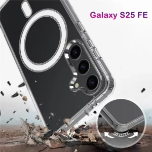 قاب کریستالی شفاف مگنتی Samsung Galaxy S25 FE
