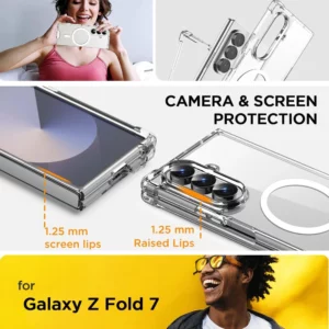 قاب کریستالی شفاف مگنتی Samsung Galaxy Z Fold 7