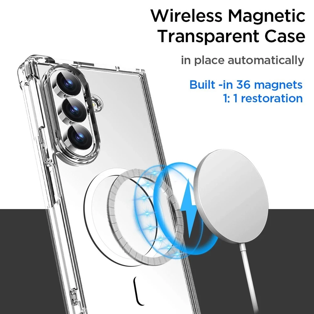 قاب کریستالی شفاف مگنتی Samsung Galaxy Z FOLD 7