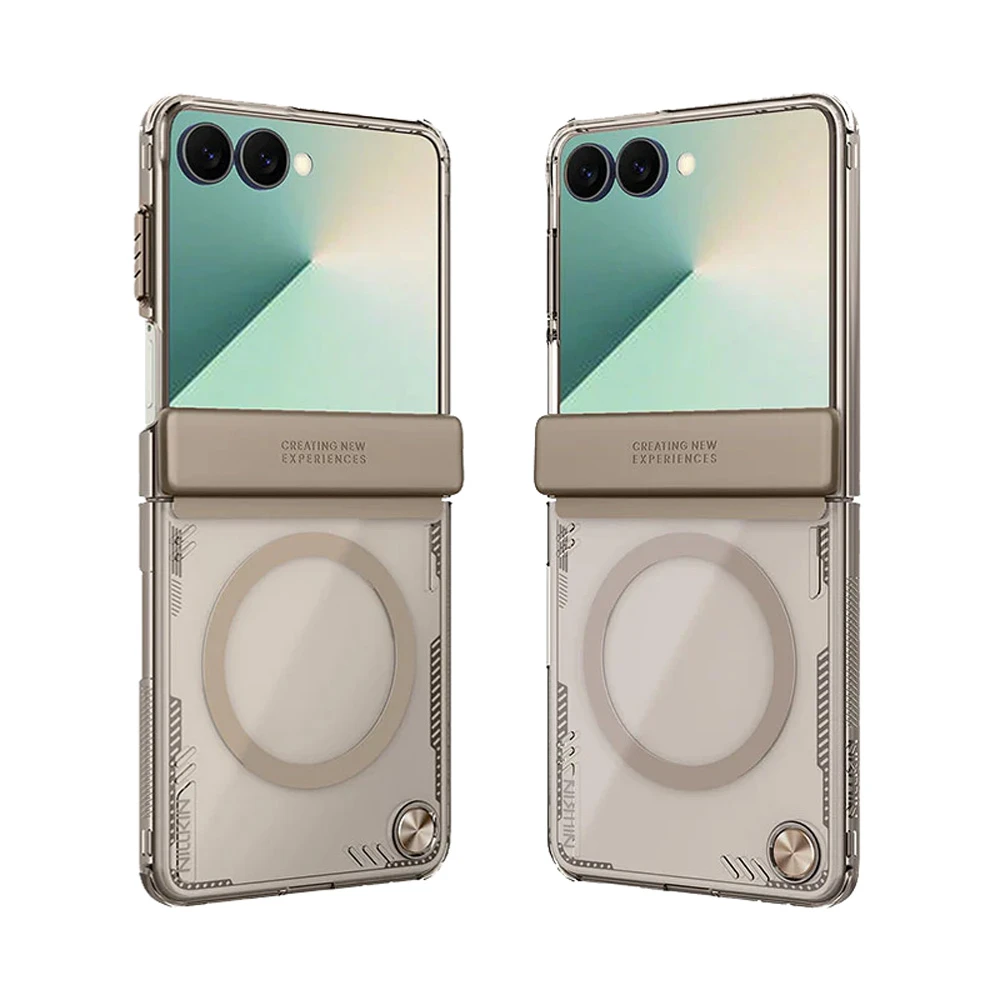 قاب کریستالی مگ سیف Samsung Galaxy Z Flip 7 مارک نیلکین مدل Iceblade Magnetic