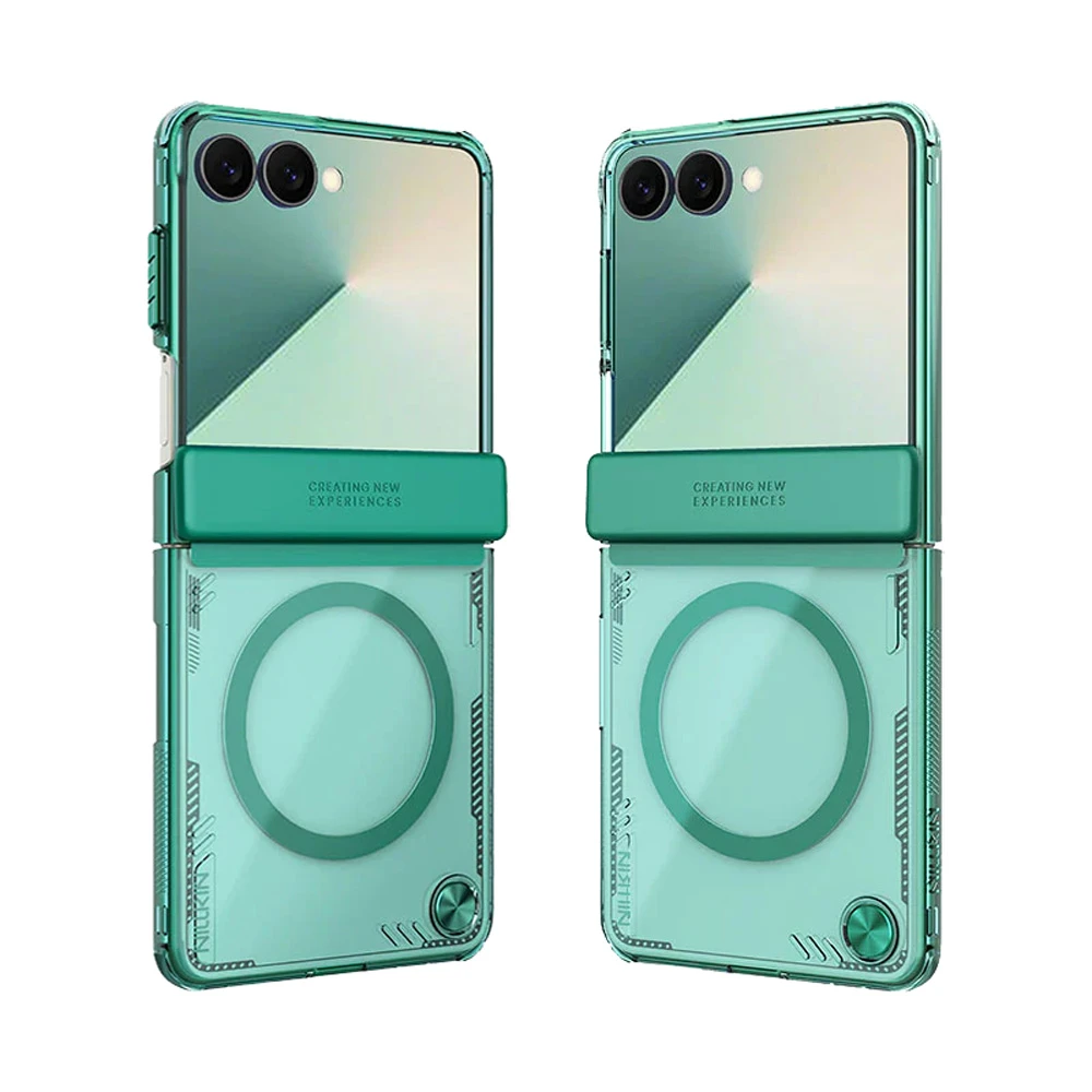 قاب کریستالی مگ سیف Samsung Galaxy Z Flip 7 مارک نیلکین مدل Iceblade Magnetic