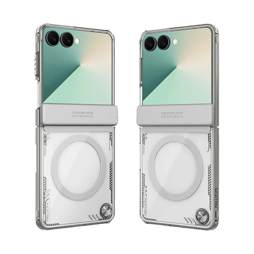 قاب کریستالی مگ سیف Samsung Galaxy Z Flip 7 مارک نیلکین مدل Iceblade Magnetic
