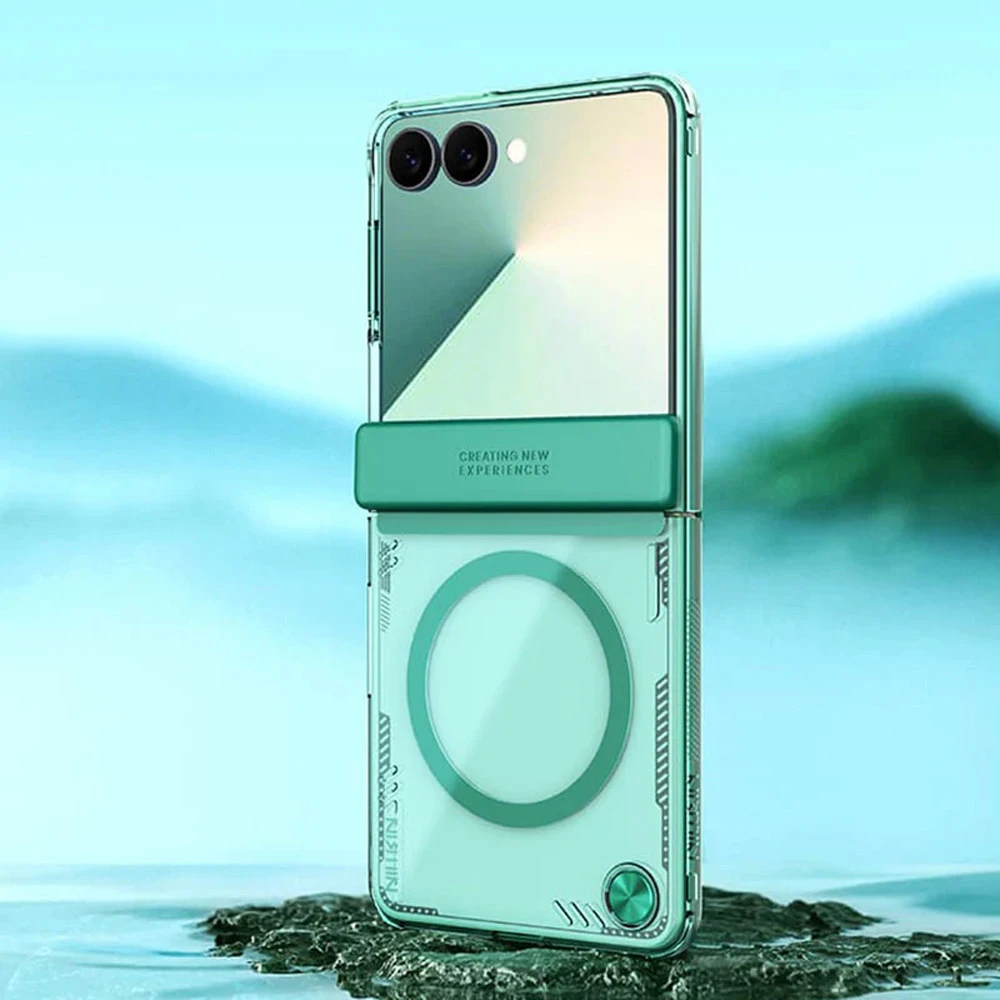 قاب کریستالی مگ سیف Samsung Galaxy Z Flip 7 مارک نیلکین مدل Iceblade Magnetic