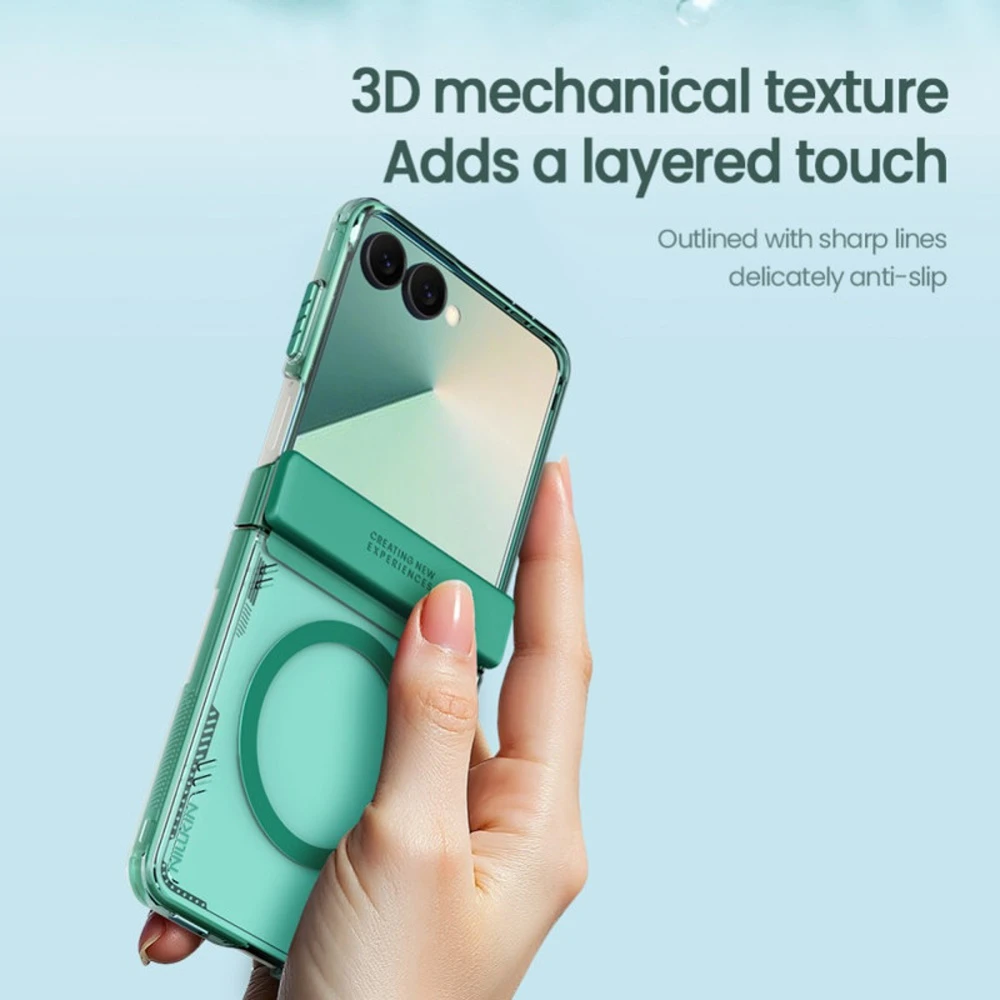 قاب کریستالی مگ سیف Samsung Galaxy Z Flip 7 مارک نیلکین مدل Iceblade Magnetic