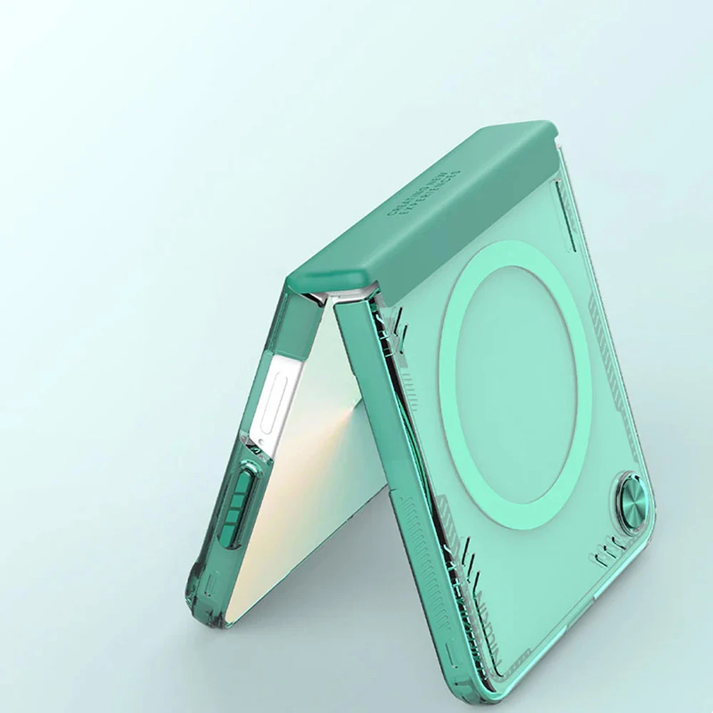 قاب کریستالی مگ سیف Samsung Galaxy Z Flip 7 مارک نیلکین مدل Iceblade Magnetic