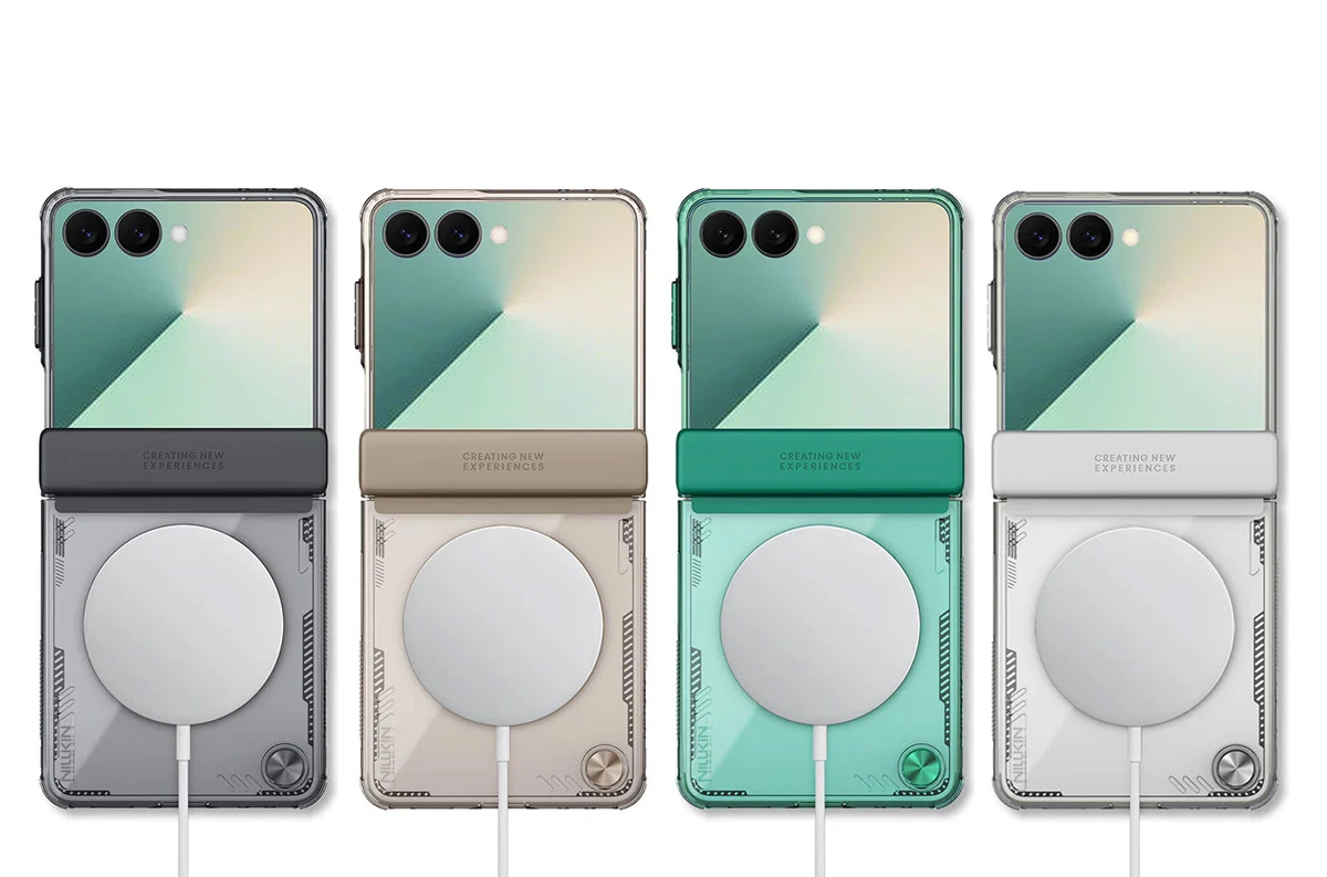 قاب کریستالی مگ سیف Samsung Galaxy Z Flip 7 مارک نیلکین مدل Iceblade Magnetic