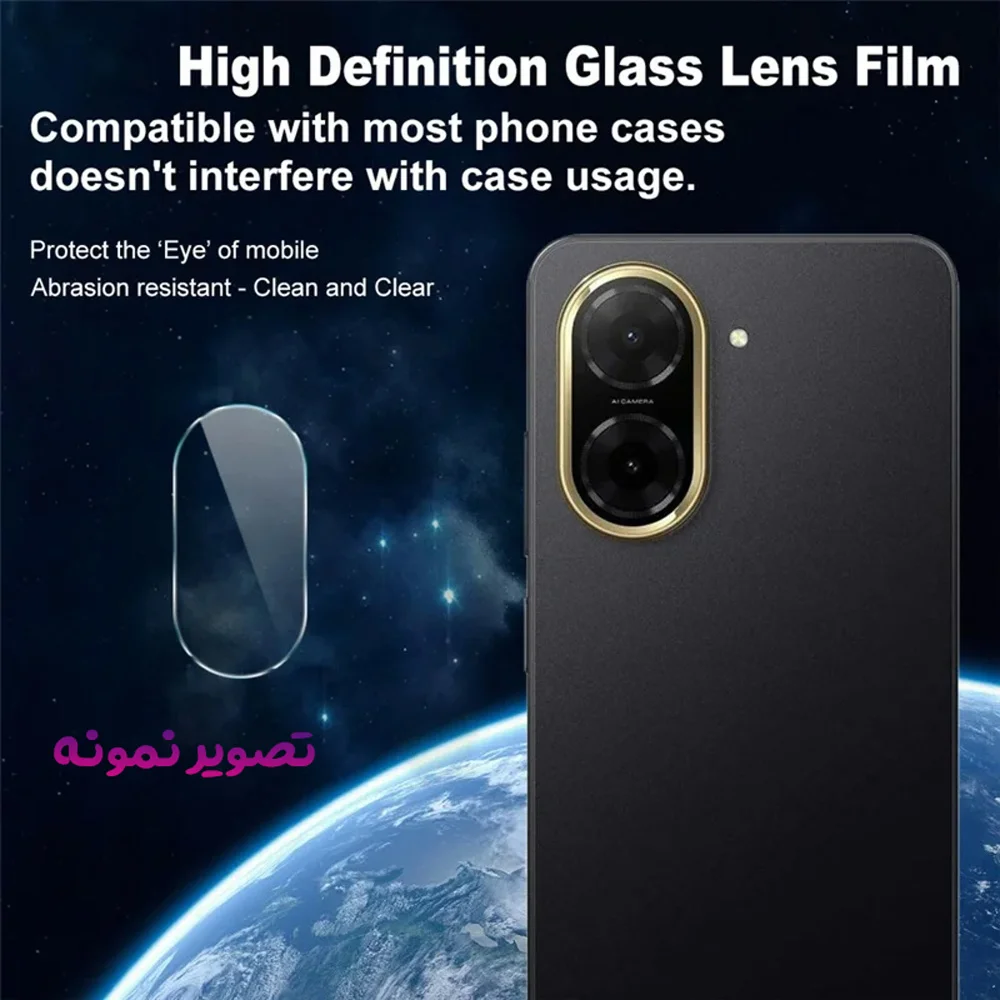 محافظ لنز Poco C71 مدل تمام شفاف