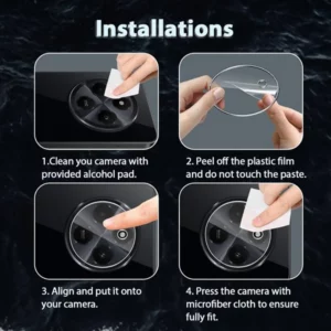 محافظ لنز Redmi 14C مدل تمام شفاف