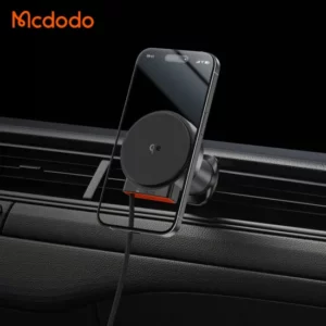 هولدر مغانطیسی و شارژر بیسیم 15 وات مکدودو مدل Mcdodo CH-009 سری دریچه کولری به همراه شارژر فندکی