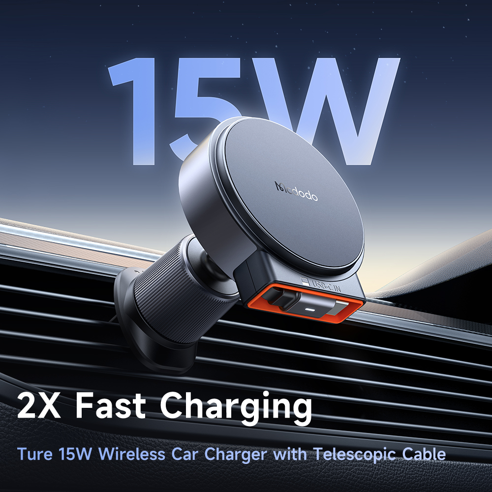 هولدر مغانطیسی و شارژر بیسیم 15 وات مکدودو مدل Mcdodo CM-3000 سری دریچه کولری