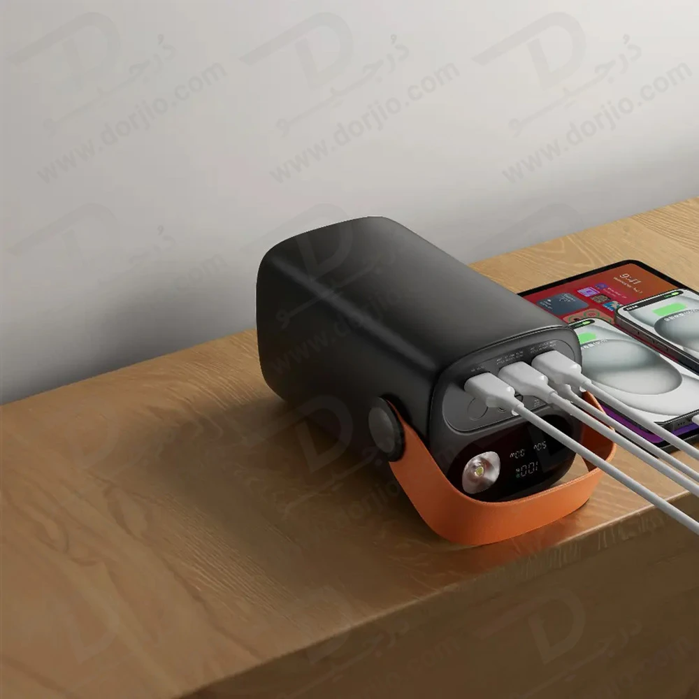 پاور بانک 40000 میلی‌آمپر 65 وات با چراغ قوه 6 وات مدل Hyper Core 40 برند Green Lion