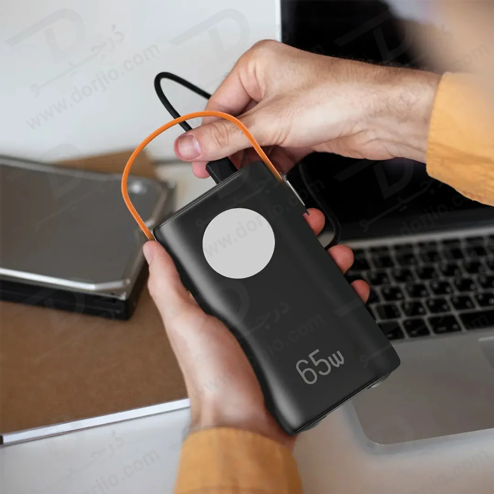 پاور بانک 40000 میلی‌آمپر 65 وات با چراغ قوه 6 وات مدل Hyper Core 40 برند Green Lion