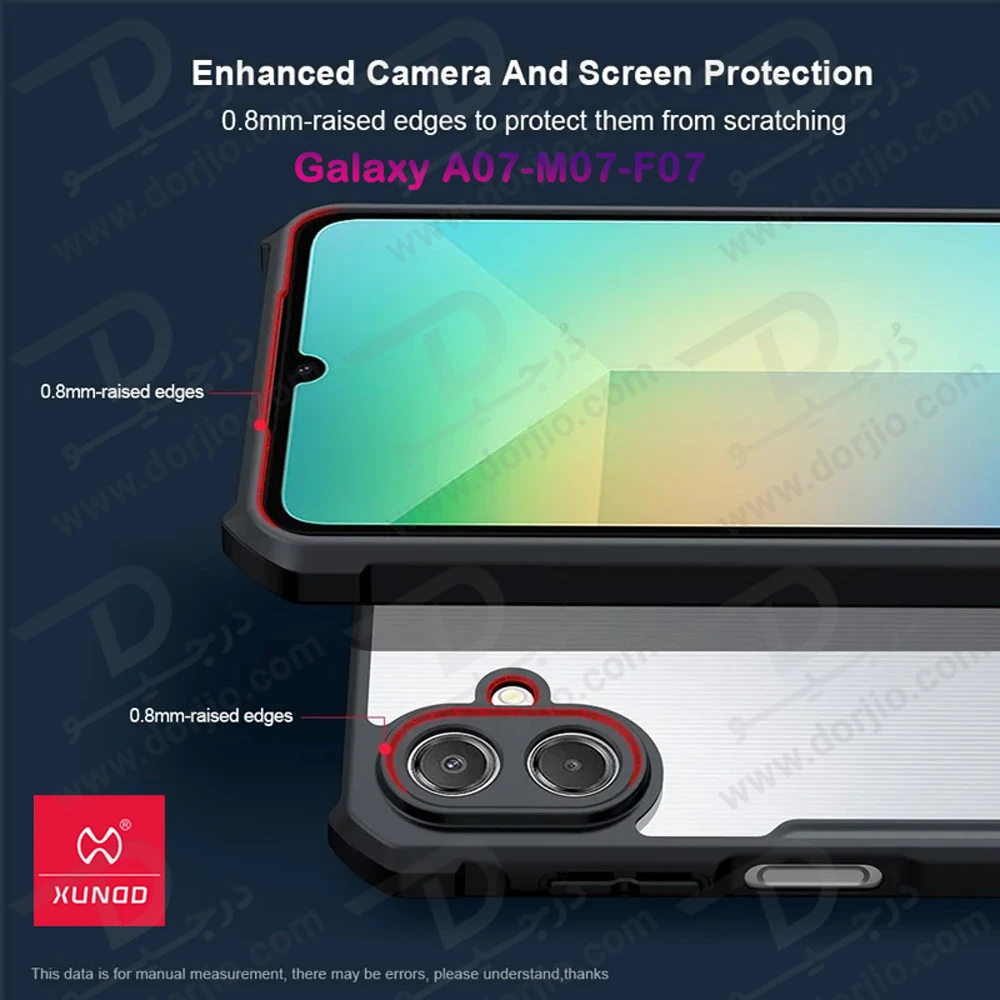 کریستال شیلد شفاف Samsung Galaxy M07-F07 مارک XUNDD سری Beatle