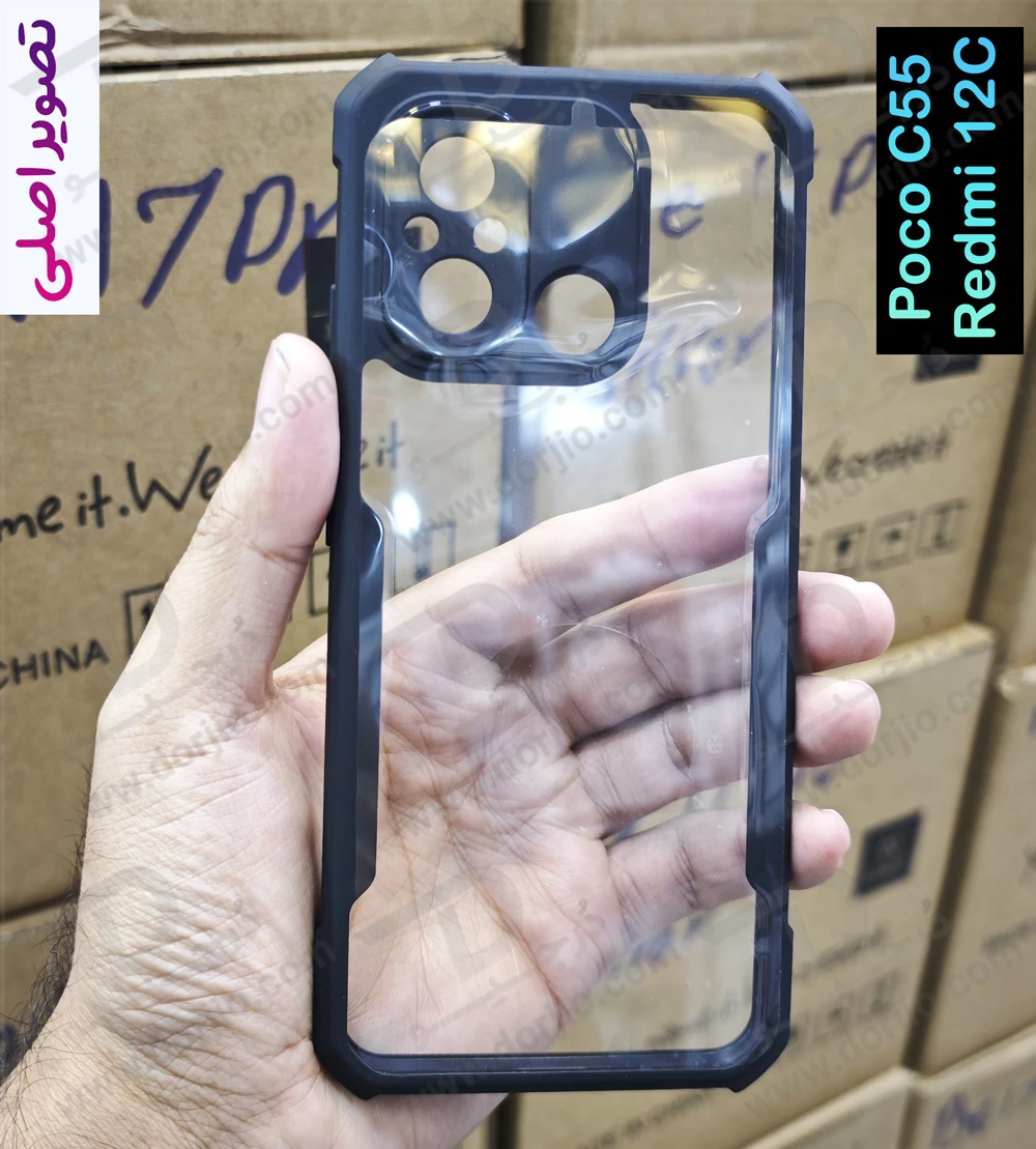 کریستال شیلد شفاف Xiaomi Poco C55 مارک XUNDD سری Beatle